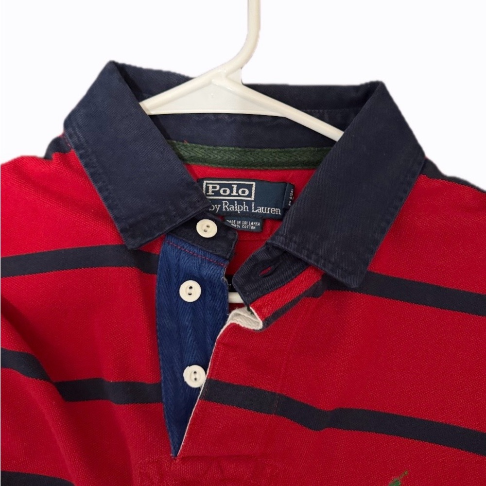 Ralph Lauren Red and Blue Polo Shirt